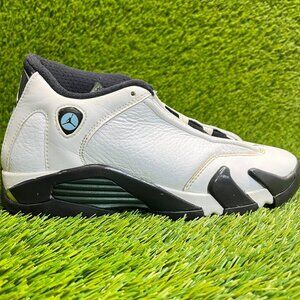 Nike Air Jordan 14 Retro Boys Size 7Y White Black Basketball Shoes Sneakers